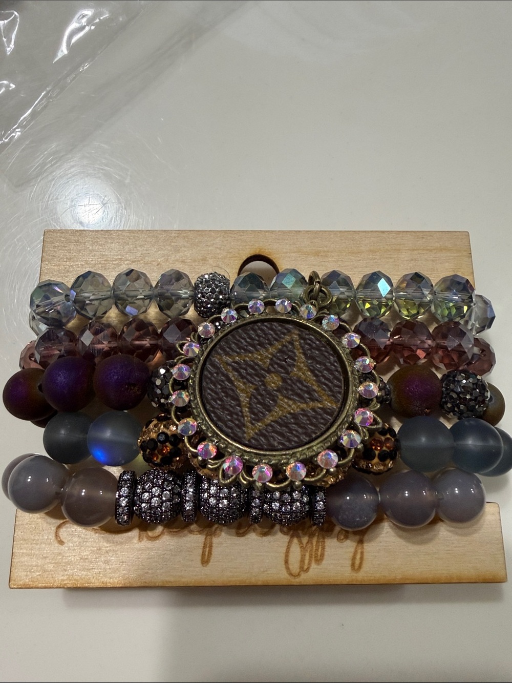 Keep It Gypsy Upcycled Multicolor Beaded Statement Bracelet Set NWT